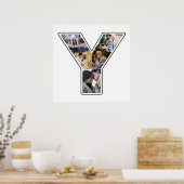 Y Monogram Creëer Uw Eigen 6 Foto Collage Wit Poster (Keuken)