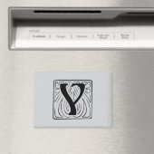 Y Monogramm schwarz Magneet (Insitu (Vaatwasser))
