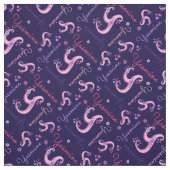 Y monogramme et nom personnalisé tissu Yasmine (Échantillon)