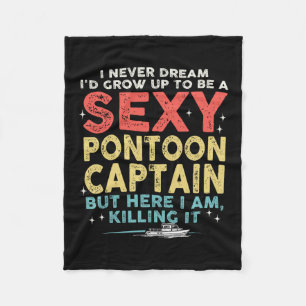 Y Ponton Kapitein Varende Vakantie Meer Leven Boot Fleece Deken