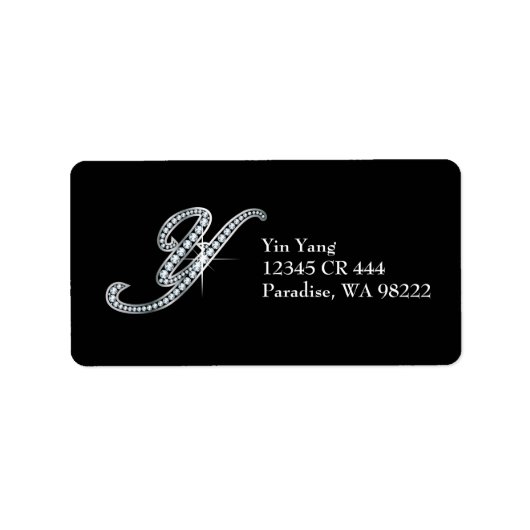 Y Script "Diamond Bling"-label Etiket (Voorkant)