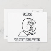 Y U maakt kleurstof water Briefkaart (Voorkant / Achterkant)