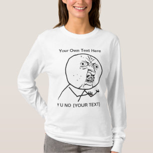 Y U NO - 2-zijdige dames met lange T-shirt