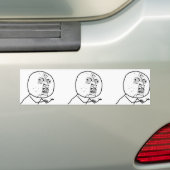 Y U NO (origineel) - Bumpersticker (Op auto)