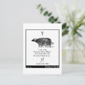 Y was een yak briefkaart (Staand voorkant)