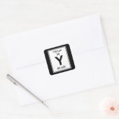 Y - Yttrium Vierkante Sticker (Envelop)