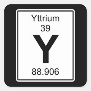 Y - Yttrium Vierkante Sticker