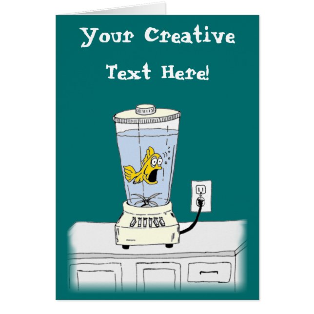 Ya Betcha, ik ben gestrest. (Vis in een blender) (Voorkant)