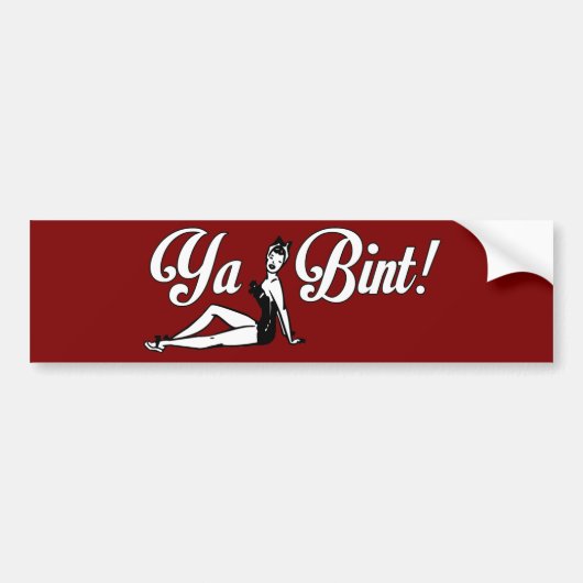 Ya Bint! Bumpersticker (Voorkant)