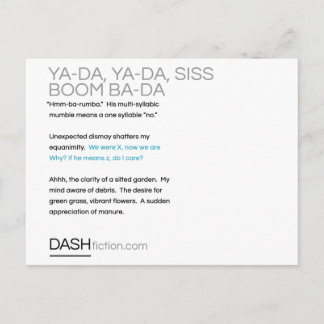 Ya-Da, Ya-Da, Siss Boom, Ba-Da Briefkaart