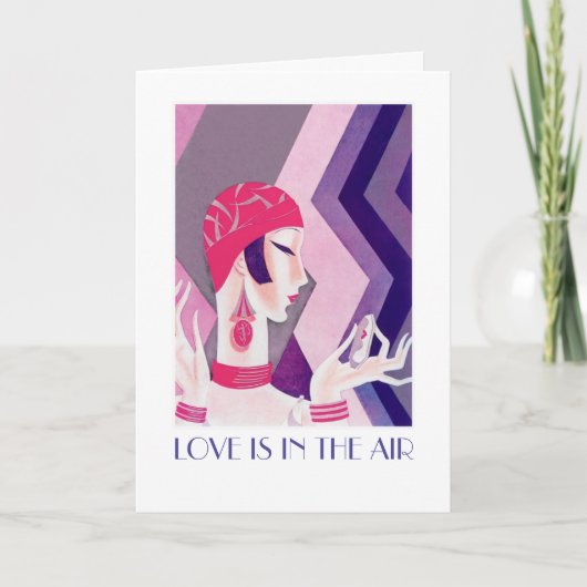 Y'a de l'amour dans l'air . Carte Art Déco Saint V (Devant)