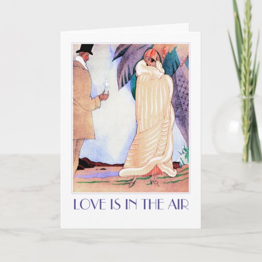 Y'a de l'amour dans l'air . Carte Art Déco Saint V (Devant)