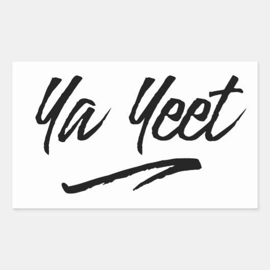 Ya Yeet Rechthoekige Sticker (Voorkant)