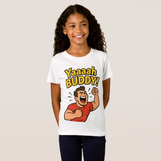 Yaaaah Buddy Power Burst T-shirt (Voorkant volledig)
