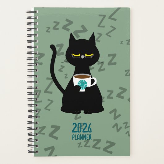YAAAWN Planificateur Chat Endormi 2026 (Devant)