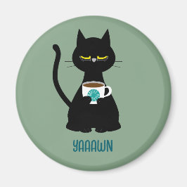 YAAAWN slaperige kattenmagneet Magneet