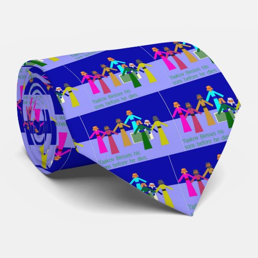 Yaakov bénit sa cravate de fils (VaY'Chi) (Roulé)