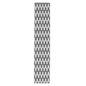Yabane Black en White Geometric Pattern Medium Tafelloper (Voorkant)