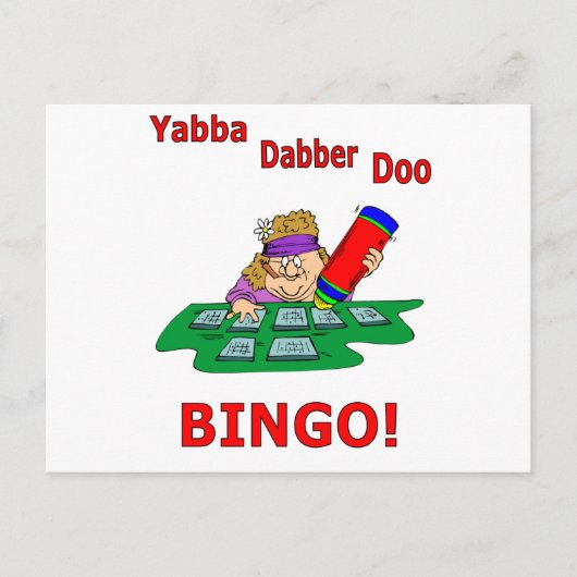 Yabba Dabber Doo - BINGO Briefkaart (Voorkant)