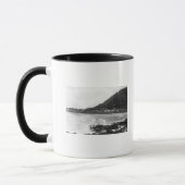 Yachats, oregon Town Uitzicht en Ocean Photography Mok (Links)