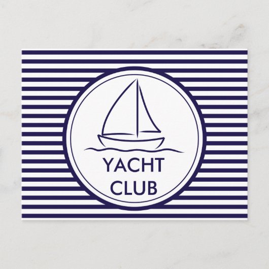 Yacht Club Briefkaart (Voorkant)