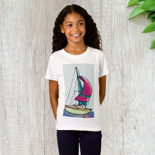 Yacht En Pleine Voile Girls T-Shirt