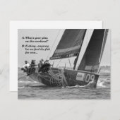 Yacht meme briefkaart (Voorkant / Achterkant)
