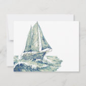 Yacht on the Ocean Funeral Merci Cartes (Dos)