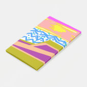 Yacht op Roze Notitieblok Post-it® Notes (Schuin)
