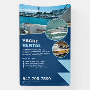 Yacht Rental Custom bewerkbaar Spandoek