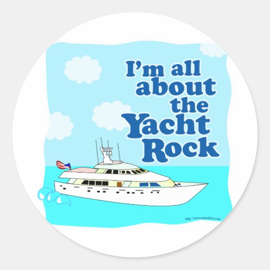 Yacht Rock Ronde Sticker (Voorkant)