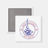 Yachtees_She drijft mijn bootmagneet Magneet (Voorkant / Achterkant)