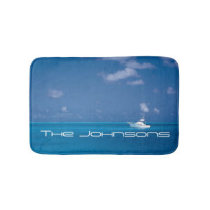 Yachting in het blauw badmat