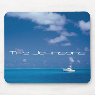 Yachting in het blauw muismat