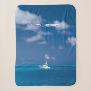 Yachting in het blauw sherpa deken