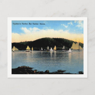 Yachts, Bar Harbor, Maine, Briefkaart