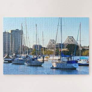 Yachts, Brisbane, Queensland, Australië Legpuzzel