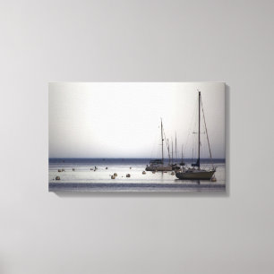 Yachts II gewikkeld canvas Afdruk