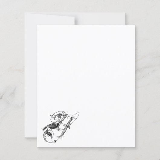 Yacou Bird Design Vintage Papier italien (Devant)