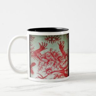 yaei één oog waar je in gelooft tweekleurige koffiemok