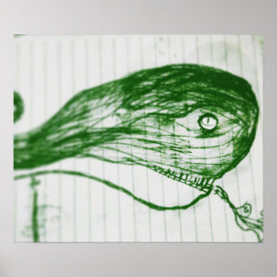 yaei groene walvis poster