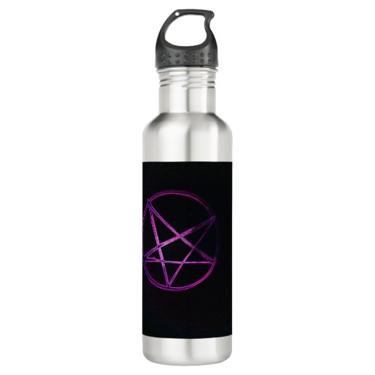 yaei paarse pentagram waterfles  (Voorkant)