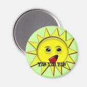 Yah Yah Yah Funny Button Magneet (Voorkant / Achterkant)