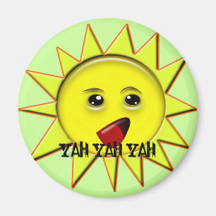 Yah Yah Yah Funny Button Magneet
