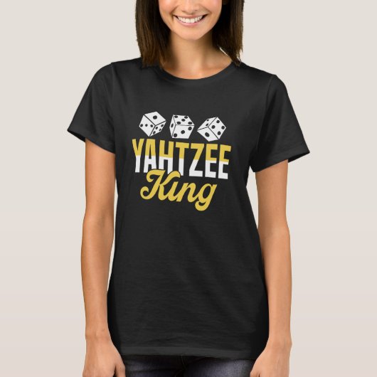 Yahtzee King Dice Game T-shirt (Voorkant)