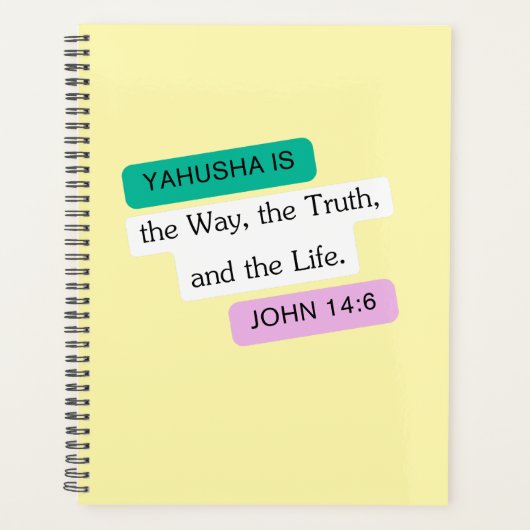 Yahusha is de manier van grafisch ontwerpen planner (Voorkant)