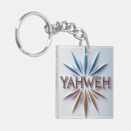 Yahweh & Dove Acryl Sleutelhanger –Ai ontwerp (Voorkant Links)