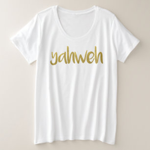 YAHWEH Gold Lettering Hebreeuwse naam God T-Shirt