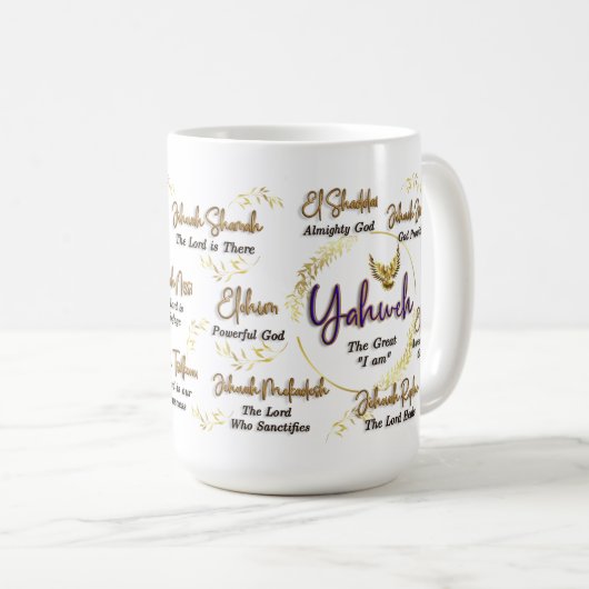 Yahweh Mug 15 oz. (Devant droit)