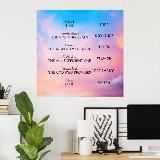Yahweh Poster (Thuiskantoor)